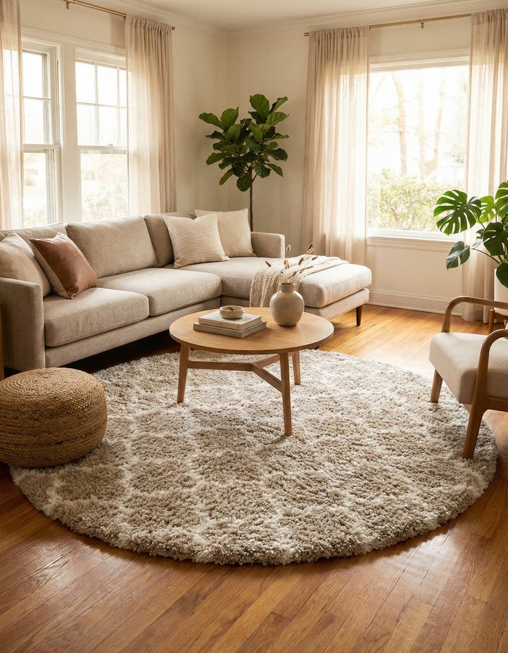 8' x 8' Moroccan Shag Round Rug