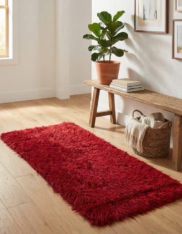 2' x 4' Hand Knotted Moroccan Wool Runner Rug