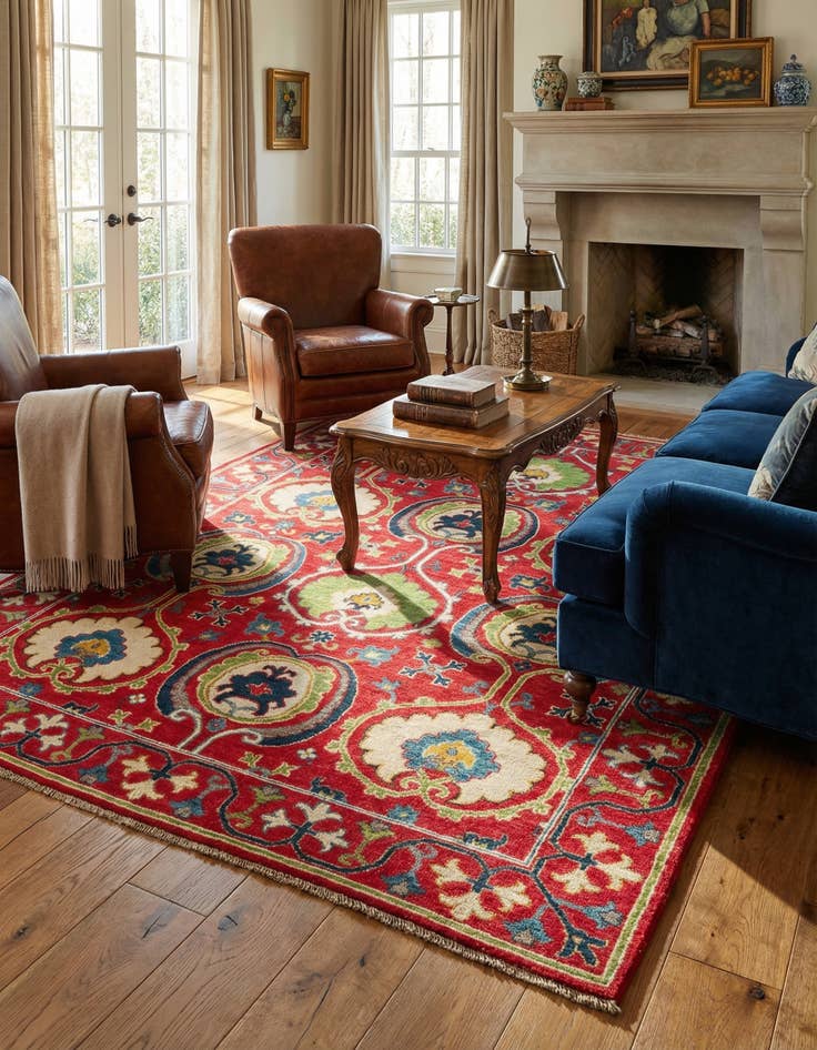 Detail image of 4' 10 x 6' 9  Hand Knotted Kazak Rug