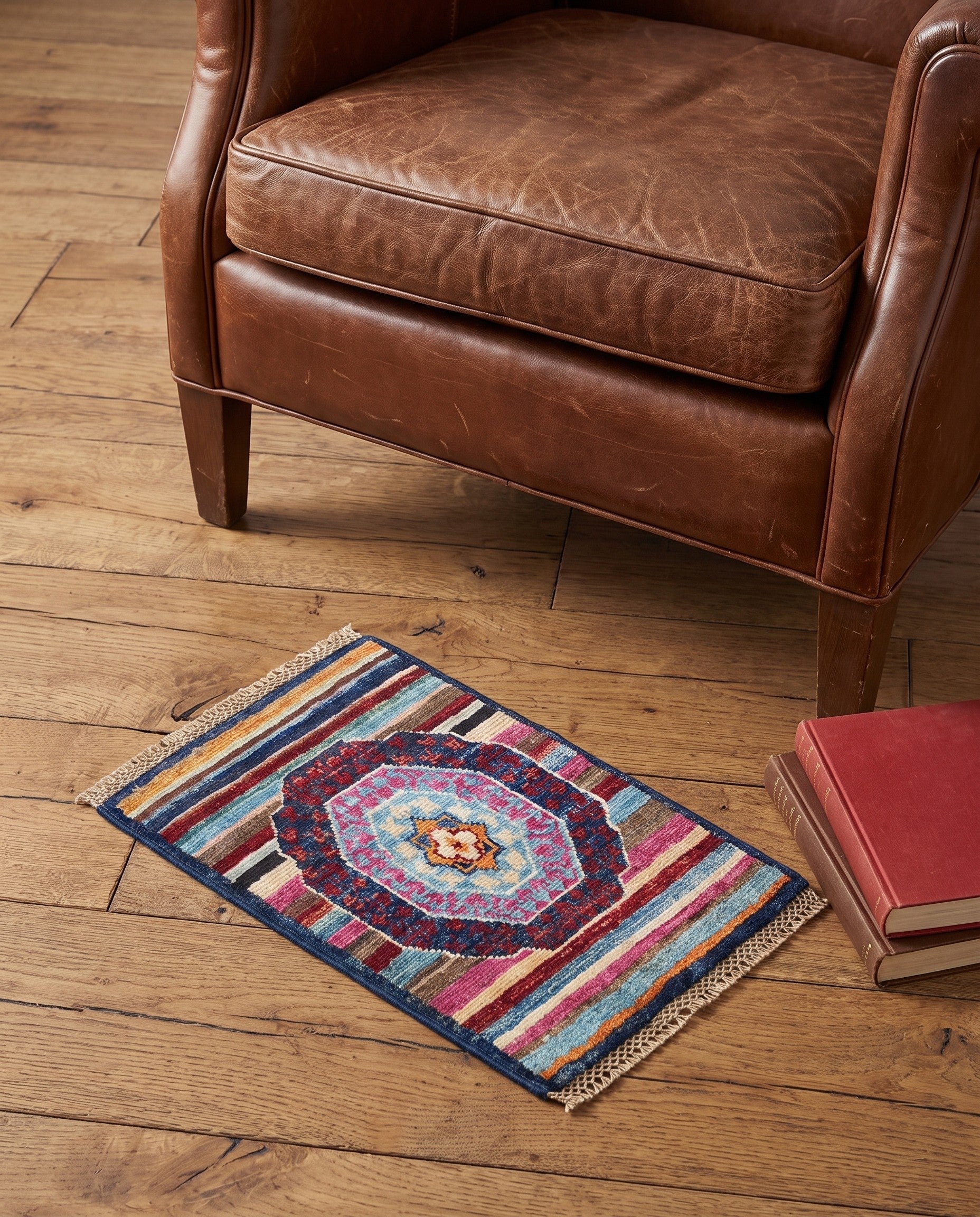 Detail image 3 of 11: 1' 4 x 2' Hand Knotted Ziegler Rug