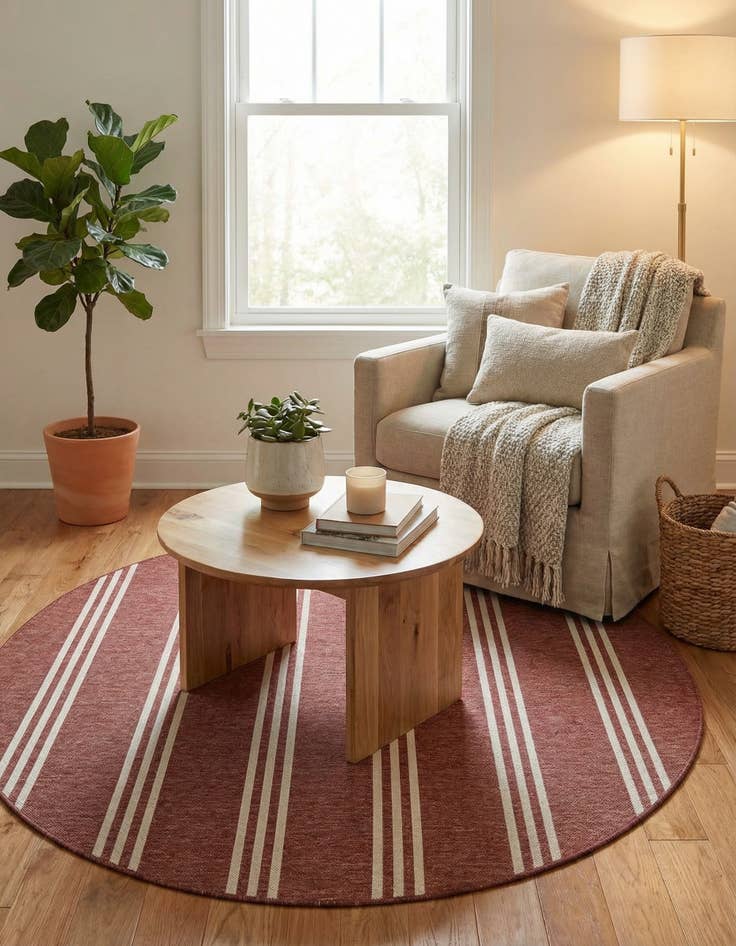 Detail image of 7' x 7'  Washable Jill Zarin Indoor / Outdoor Round Rug