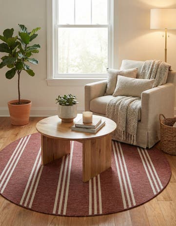 7' x 7' Easy-Clean Jill Zarin Indoor / Outdoor Round Rug