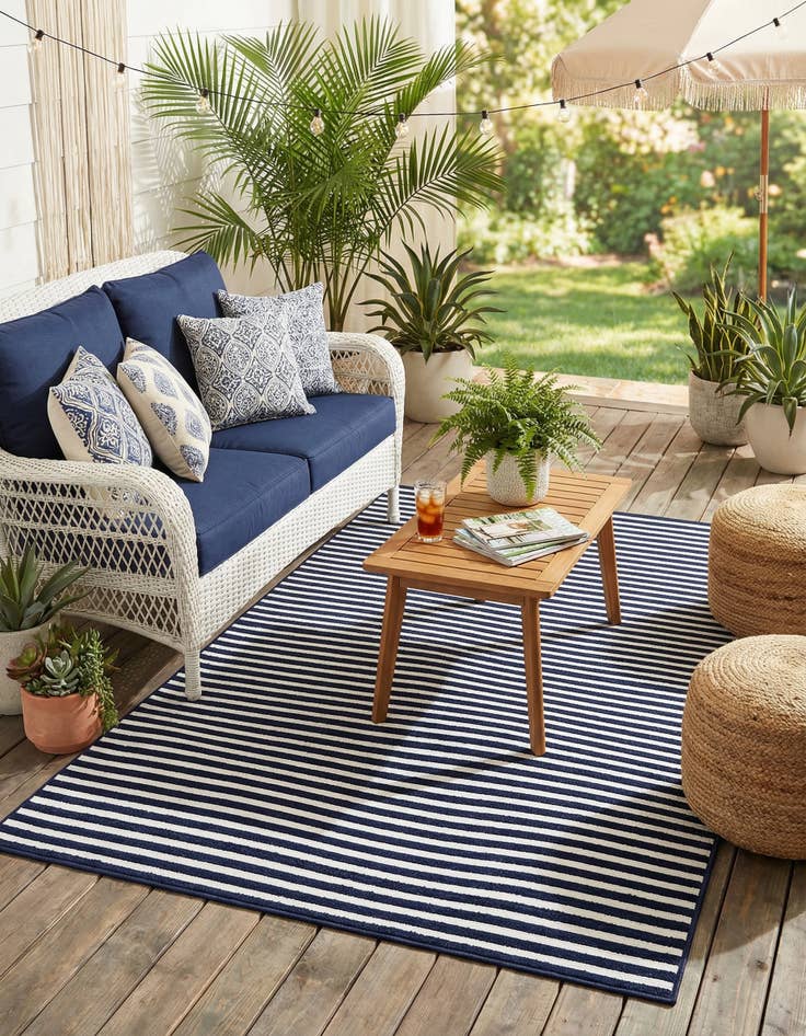 Detail image of 5' x 8'  Washable Sabrina Soto Indoor / Outdoor Rug