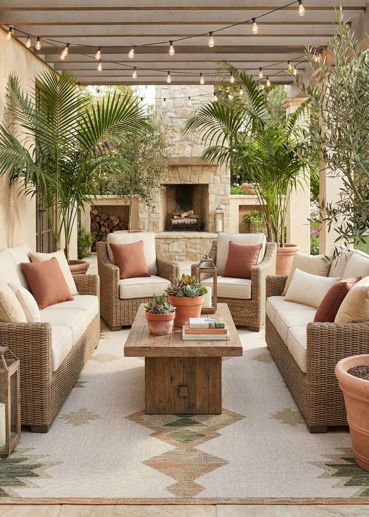 9' x 12' Easy-Clean Baja Indoor / Outdoor Rug