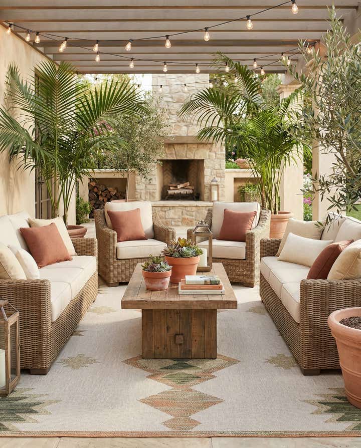 9' x 12' Easy-Clean Baja Indoor / Outdoor Rug