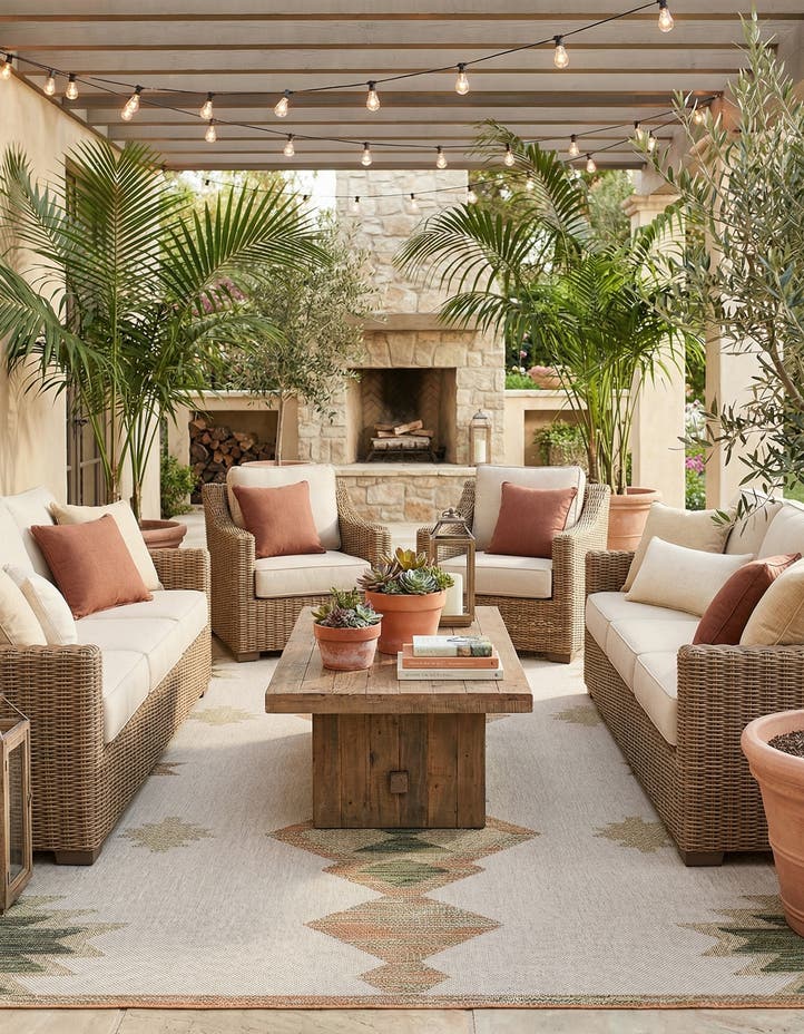 9' x 12' Easy-Clean Baja Indoor / Outdoor Rug