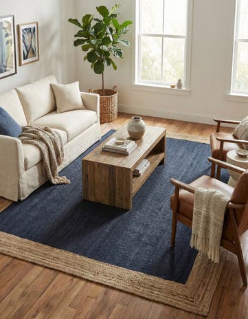 9' x 12' 2 Handmade Braided Jute Rug