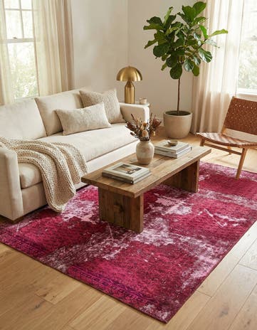 4' 7 x 6' 7 Hand Knotted Ultra Vintage Persian Wool Rug
