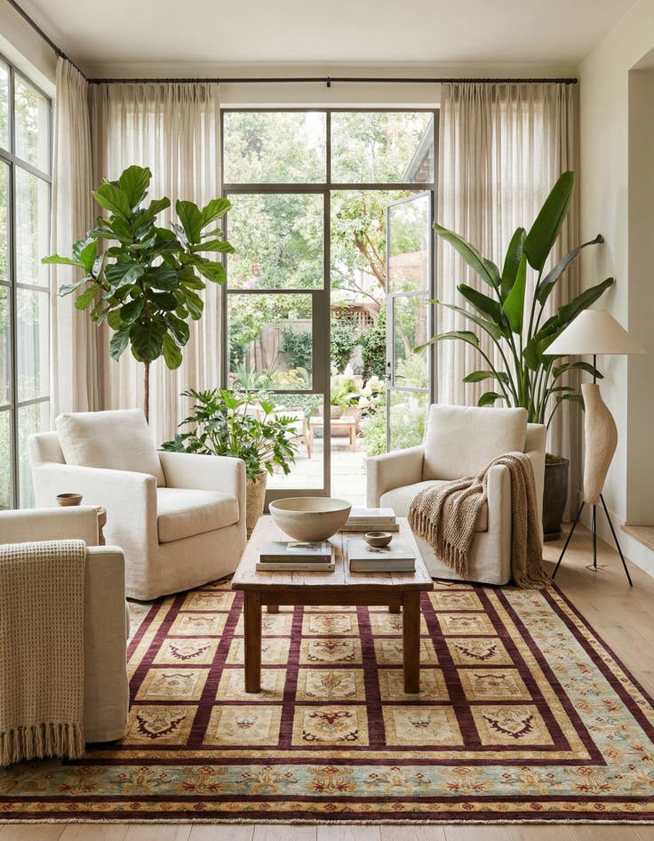 Detail image of 5' 9 x 8'  Hand Knotted Ariana Ziegler Rug