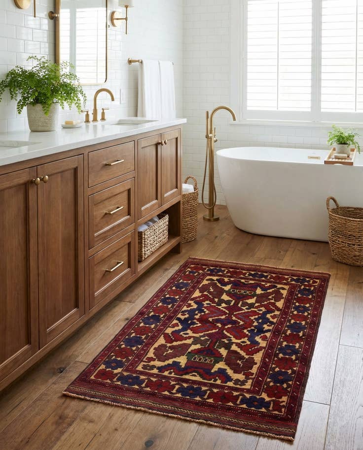 Detail image of 90cm x 145cm Hand Knotted Sumak Wool Rug
