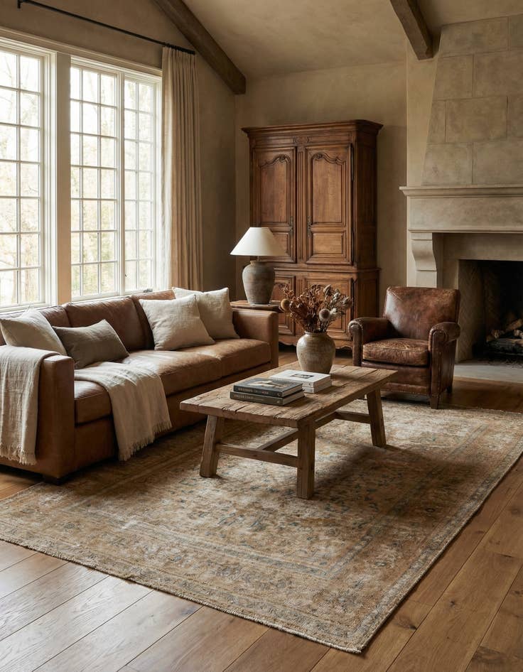 Detail image of 6' x 9' 3 Hand Knotted Ultra Vintage Persian Wool Rug