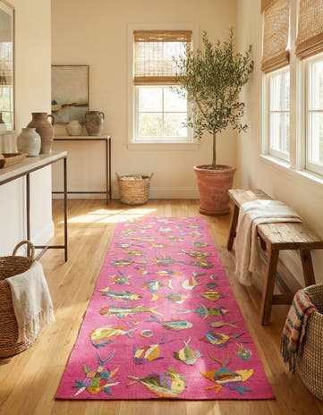 2' 5 x 8' Hand Woven Kilim Suzani Wool Runner Rug