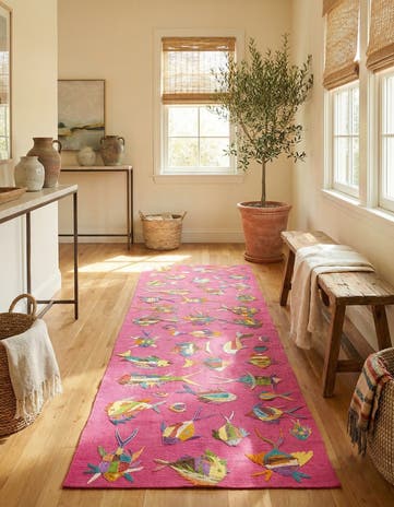 2' 5 x 8' Hand Woven Kilim Suzani Wool Runner Rug