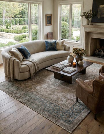 9' 4 x 11' 10 Hand Knotted Ultra Vintage Persian Wool Rug