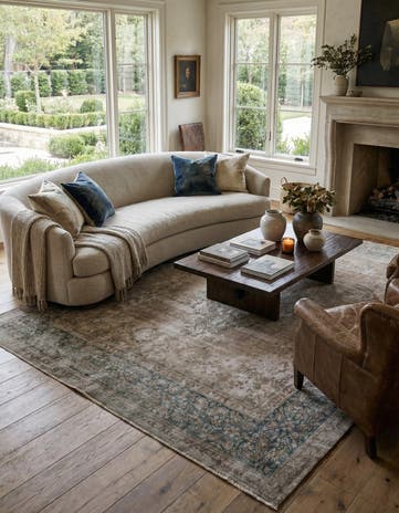 9' 4 x 11' 10 Hand Knotted Ultra Vintage Persian Wool Rug
