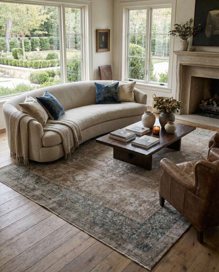 9' 4 x 11' 10 Hand Knotted Ultra Vintage Persian Wool Rug