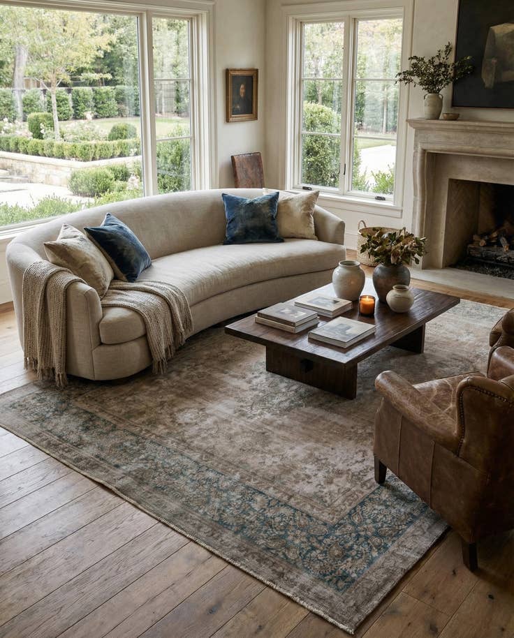 Detail image of 9' 4 x 11' 10 Hand Knotted Ultra Vintage Persian Wool Rug