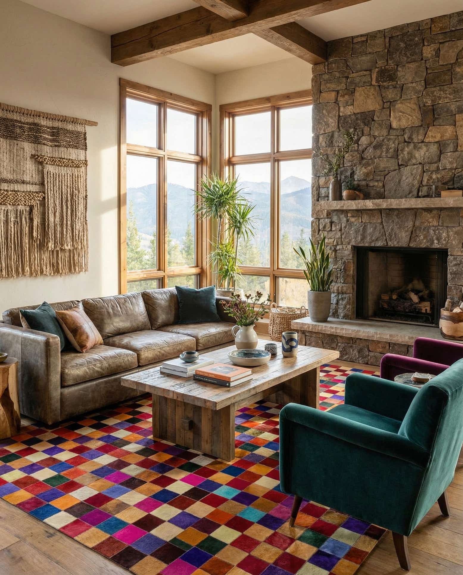 7' 11 x 9' 11 Cowhide - Patchwork Rug