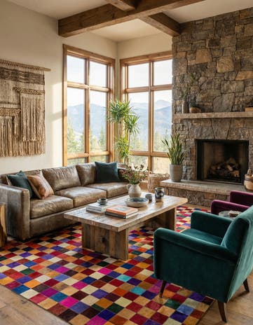 7' 11 x 9' 11 Cowhide - Patchwork Rug