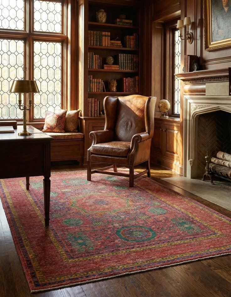 Detail image of 4' x 6' 3  Hand Knotted Mamluk Ziegler Oriental Rug