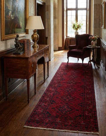 2' 10 x 9' 7 Hand Knotted Khal Mohammadi Wool Runner Rug