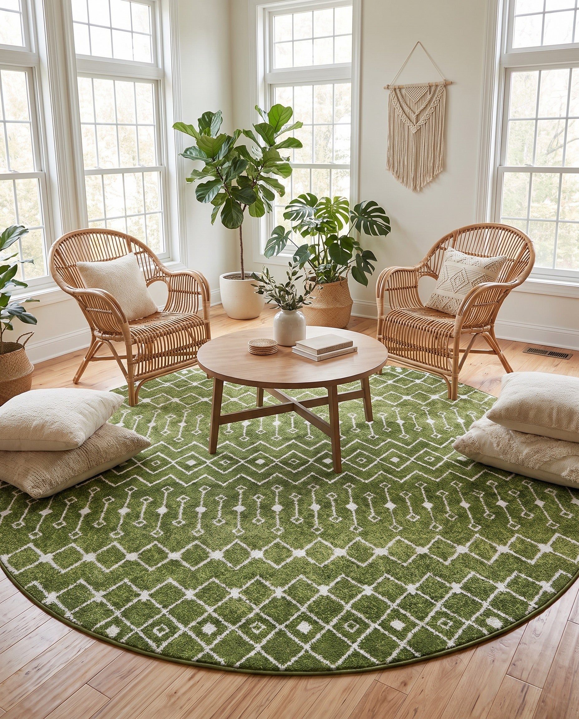 10' x 10' Moroccan Trellis Round Rug