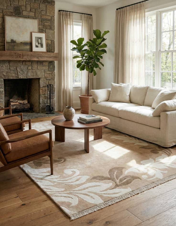 Detail image of 5' 5 x 7' 10  Hand Knotted Darya Wool Rug