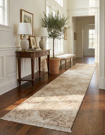 3' 4 x 12' 10 Hand Knotted Darya Wool Runner Rug