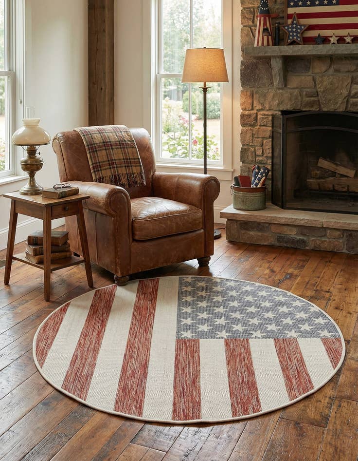 Detail image of 4' x 4' Easy-Clean Jill Zarin Indoor / Outdoor Round Rug
