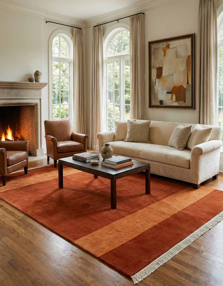 Detail image of  5' 7 x 7' 9  Hand Knotted Nepal Rug