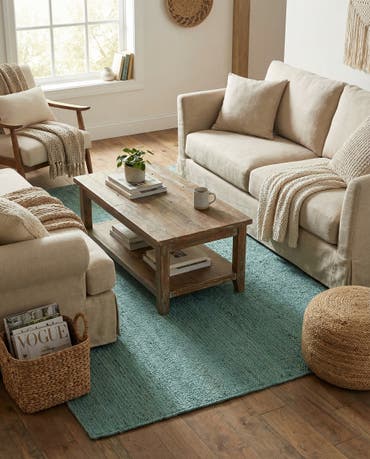  6' 1 x 9'  Hand Braided Jute Rug