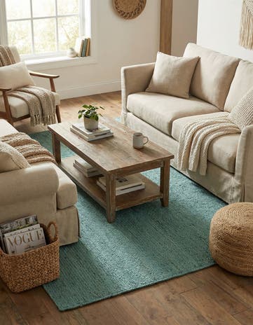 6' 1 x 9' Handmade Braided Jute Rug