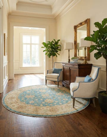 4' 9 x 4' 11 Kaizar Wool Round Rug