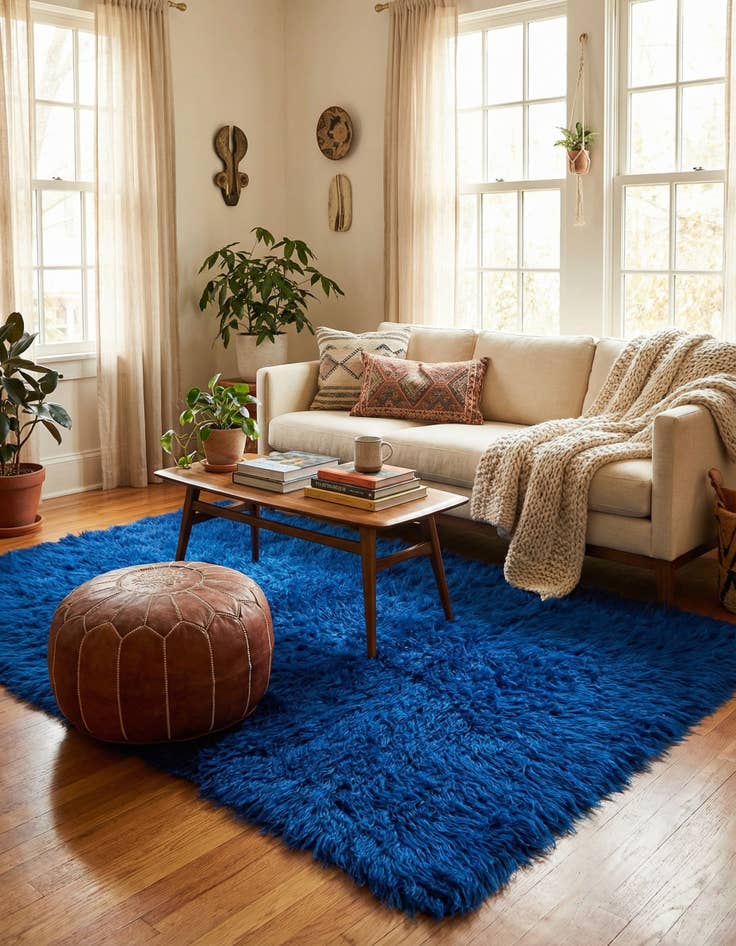 Detail image of 3' x 5' 7  Hand Knotted Moroccan Wool Rug