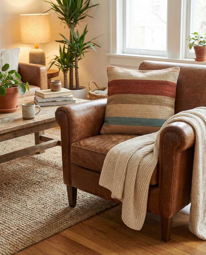1' 4 x 1' 6 Hand Woven Pillow Wool Square Rug
