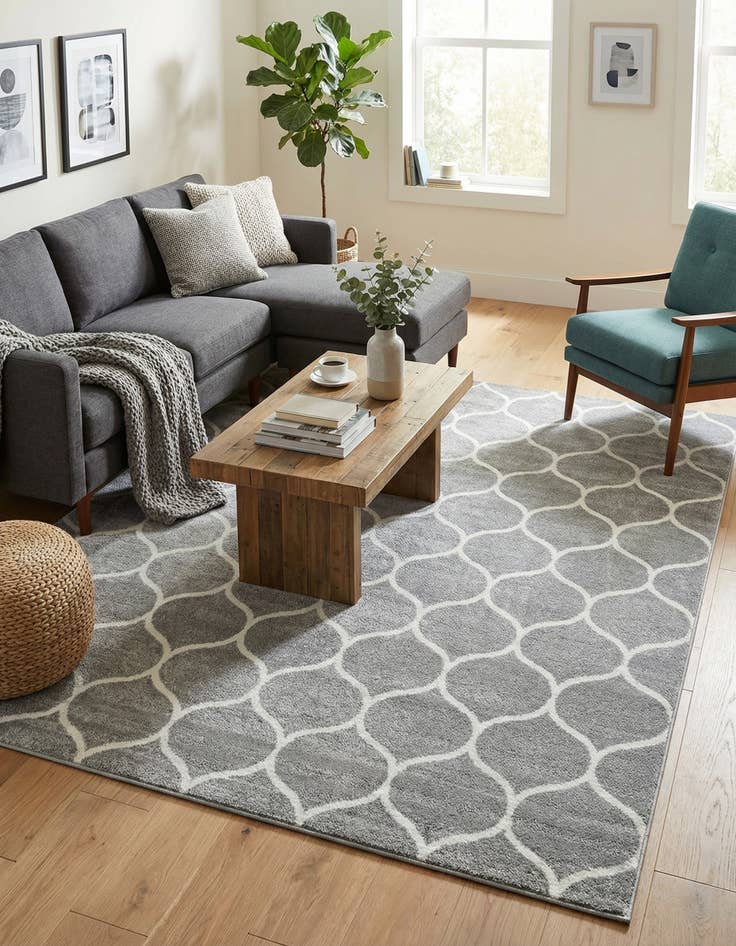 Detail image of  9' x 12' Lattice Frieze Rug