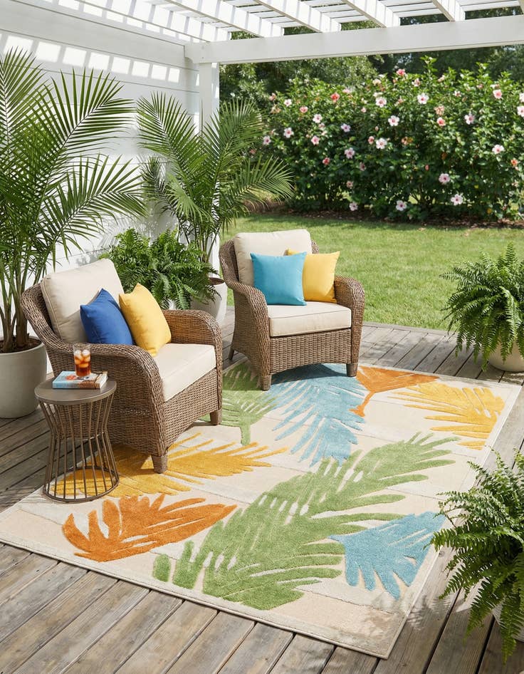 Detail image of 6' x 9' Easy-Clean Aruba Indoor / Outdoor Rug