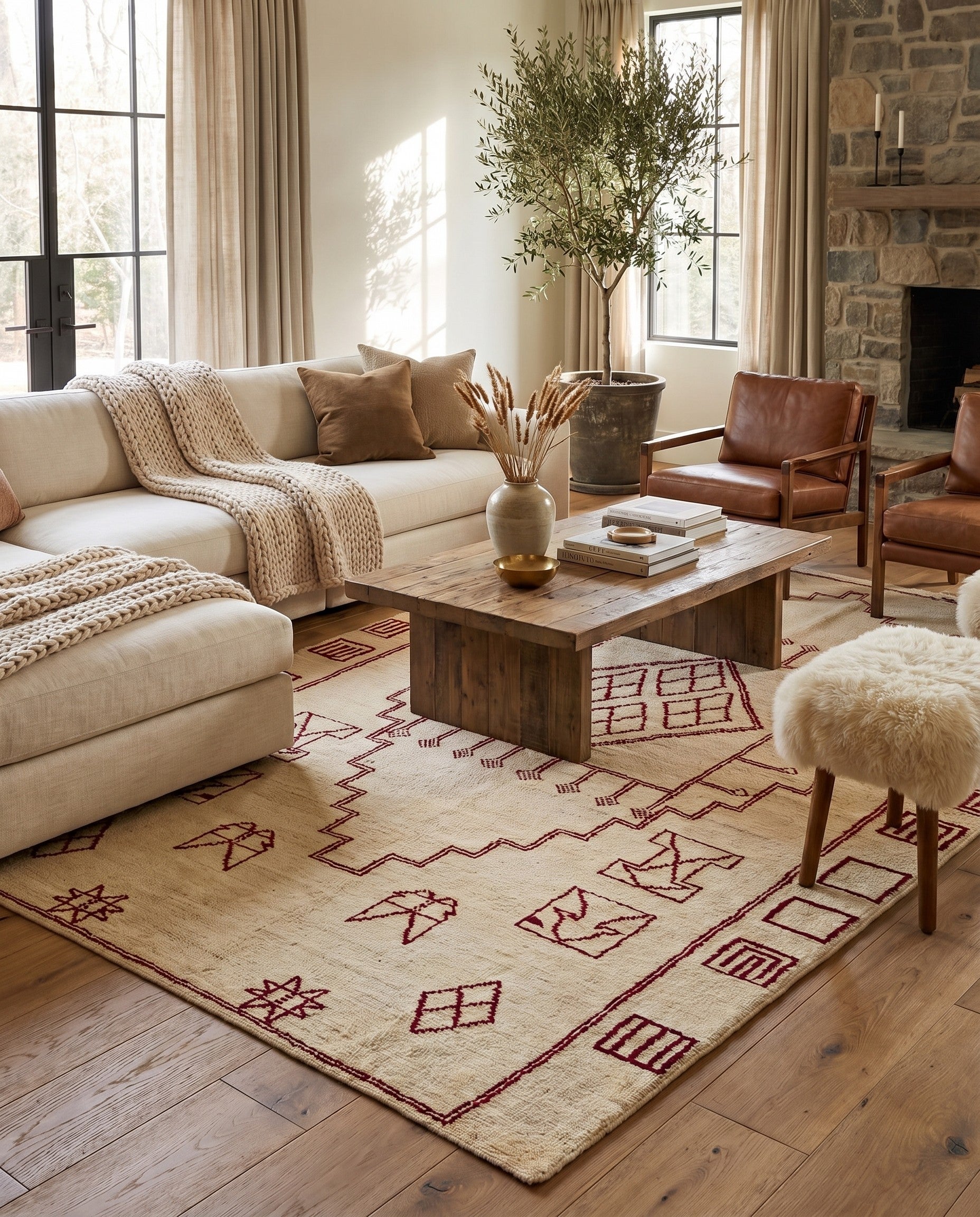 6' 4 x 9' 8 Hand Knotted Darya Wool Rug