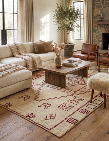 6' 4 x 9' 8 Hand Knotted Darya Wool Rug