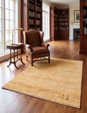 4' 11 x 6' 7 Hand Knotted Kashkuli Gabbeh Persian Wool Rug