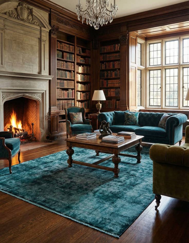 Detail image of 9' 6 x 12' 10 Vintage Royal Wool Rug