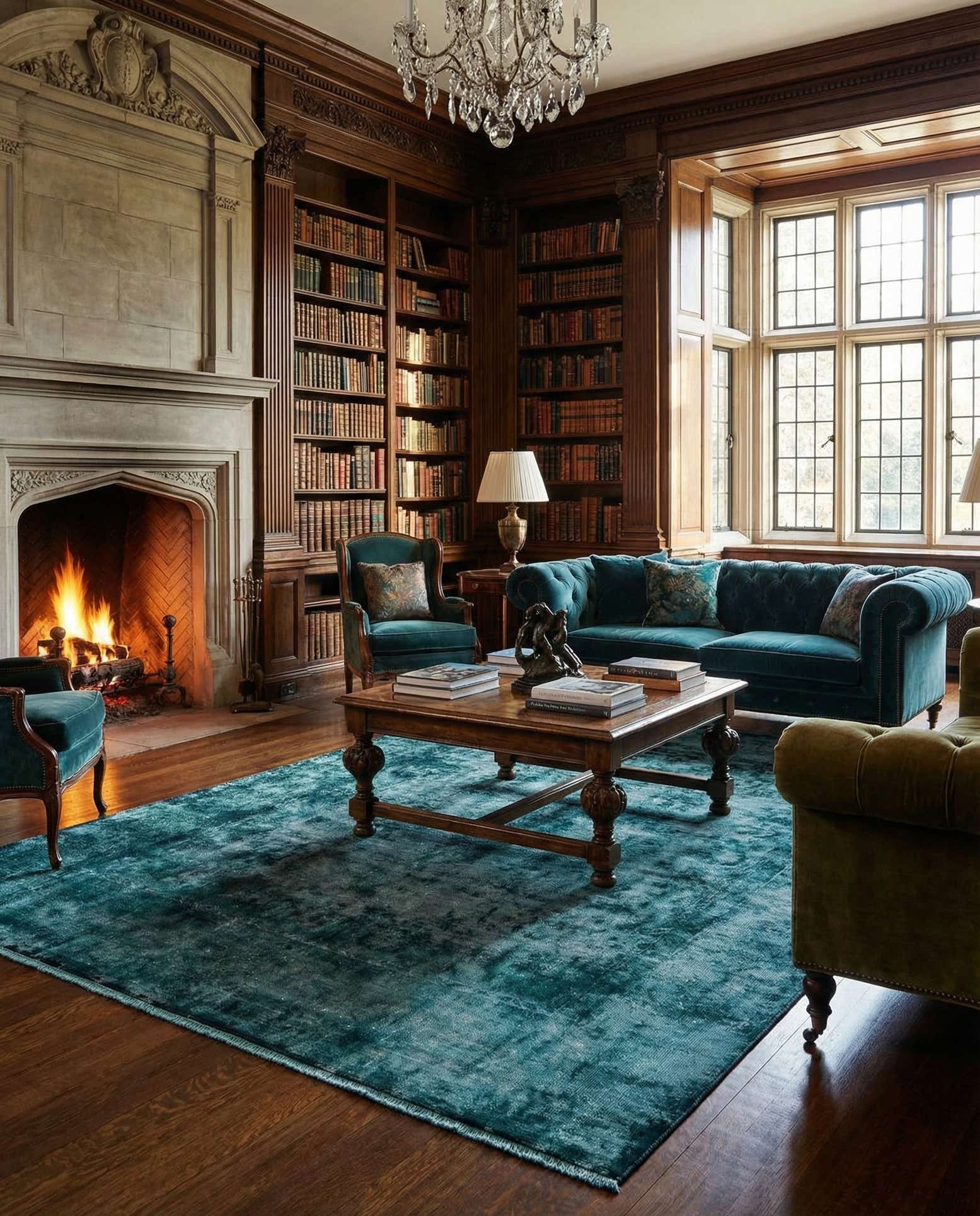 9' 6 x 12' 10 Vintage Royal Wool Rug