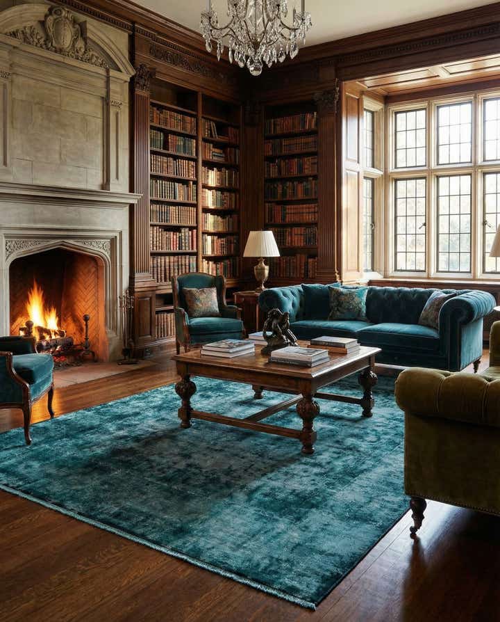 9' 6 x 12' 10 Vintage Royal Wool Rug
