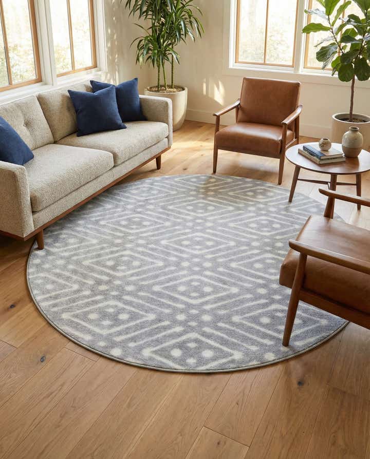 8' x 8' Easy-Clean Sabrina Soto Ella Indoor / Outdoor Round Rug