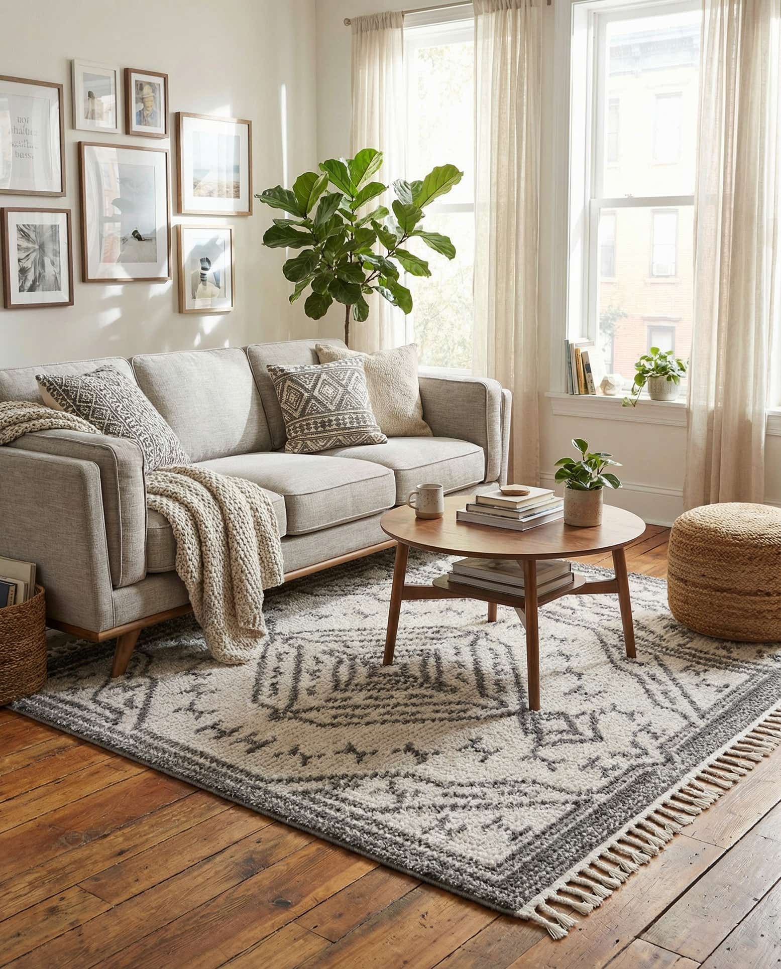 5' 3 x 7' 8 Athena Shag Rug