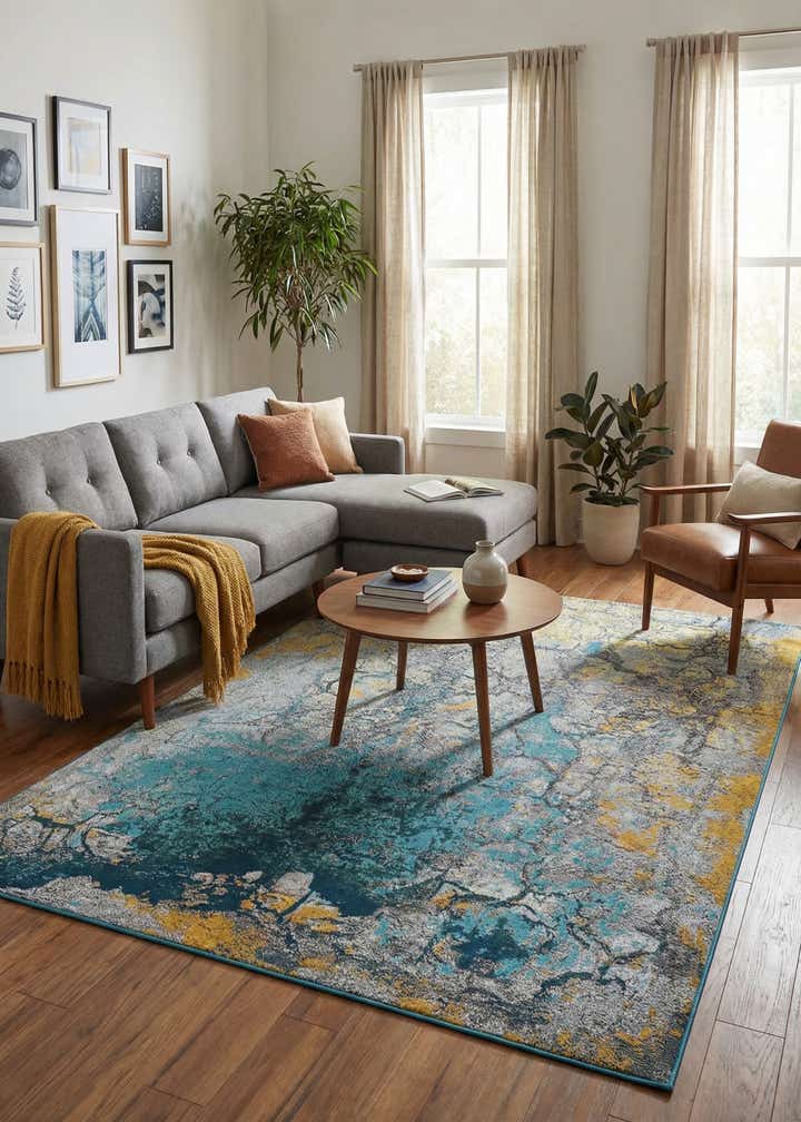 5' x 8' Easy-Clean Modern Indoor / Outdoor Rug