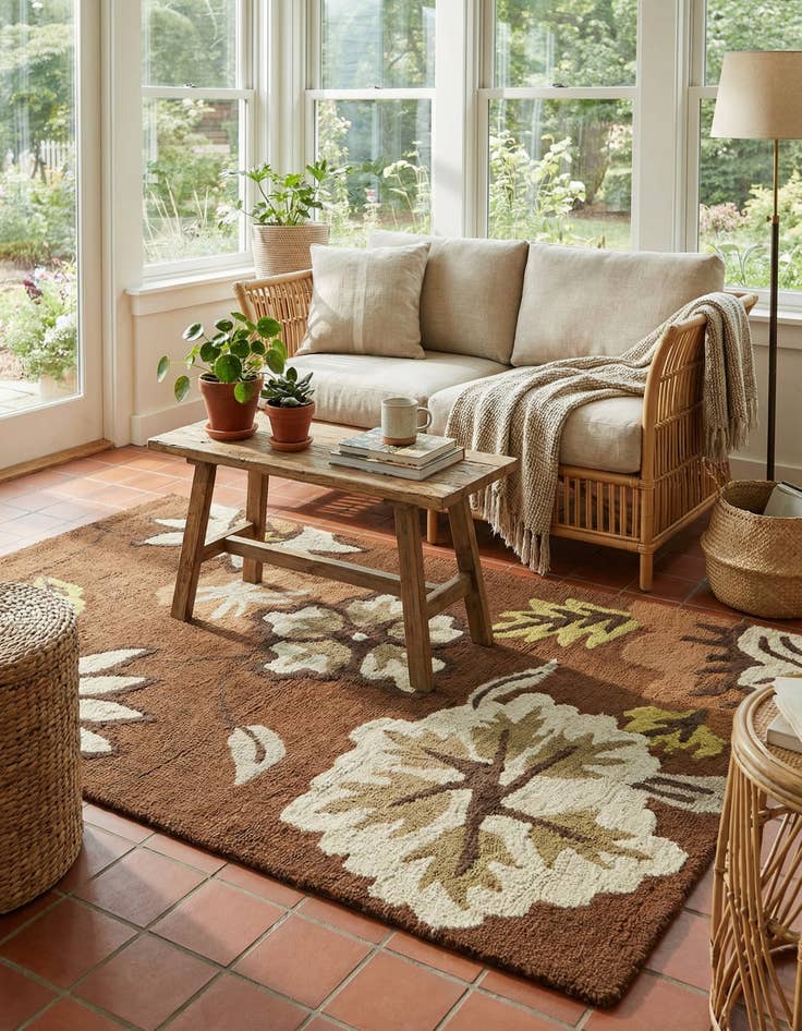 Detail image of 3' 11 x 5' 10 Agra Wool Rug