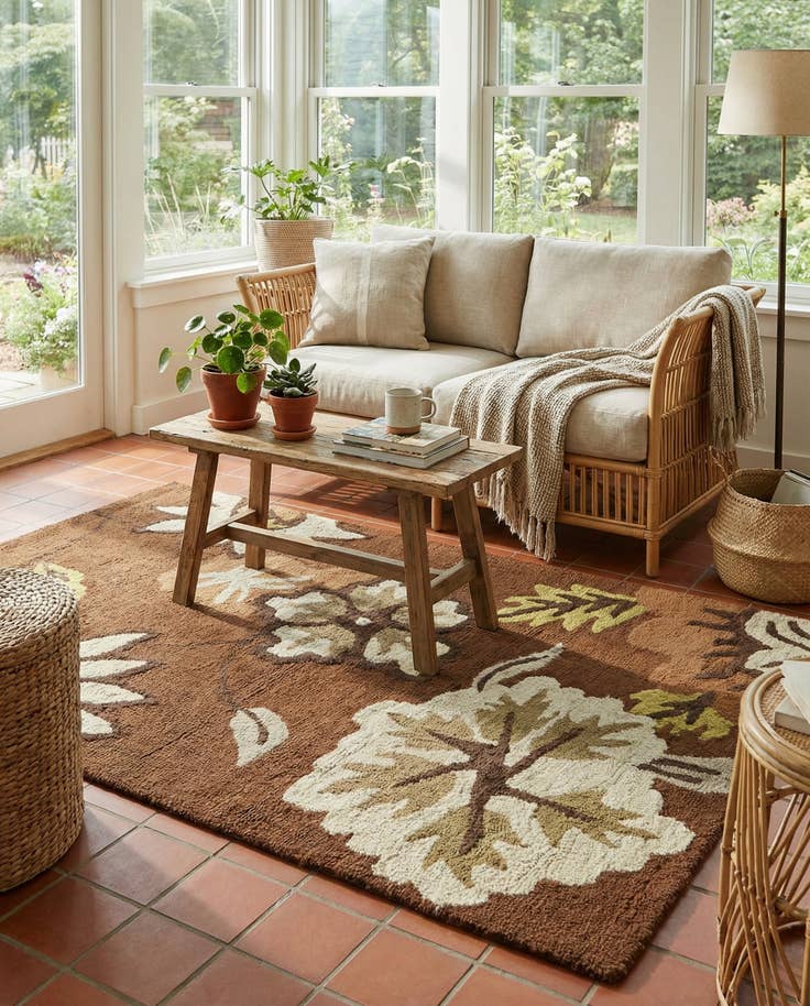 Detail image of 3' 11 x 5' 10 Agra Wool Rug