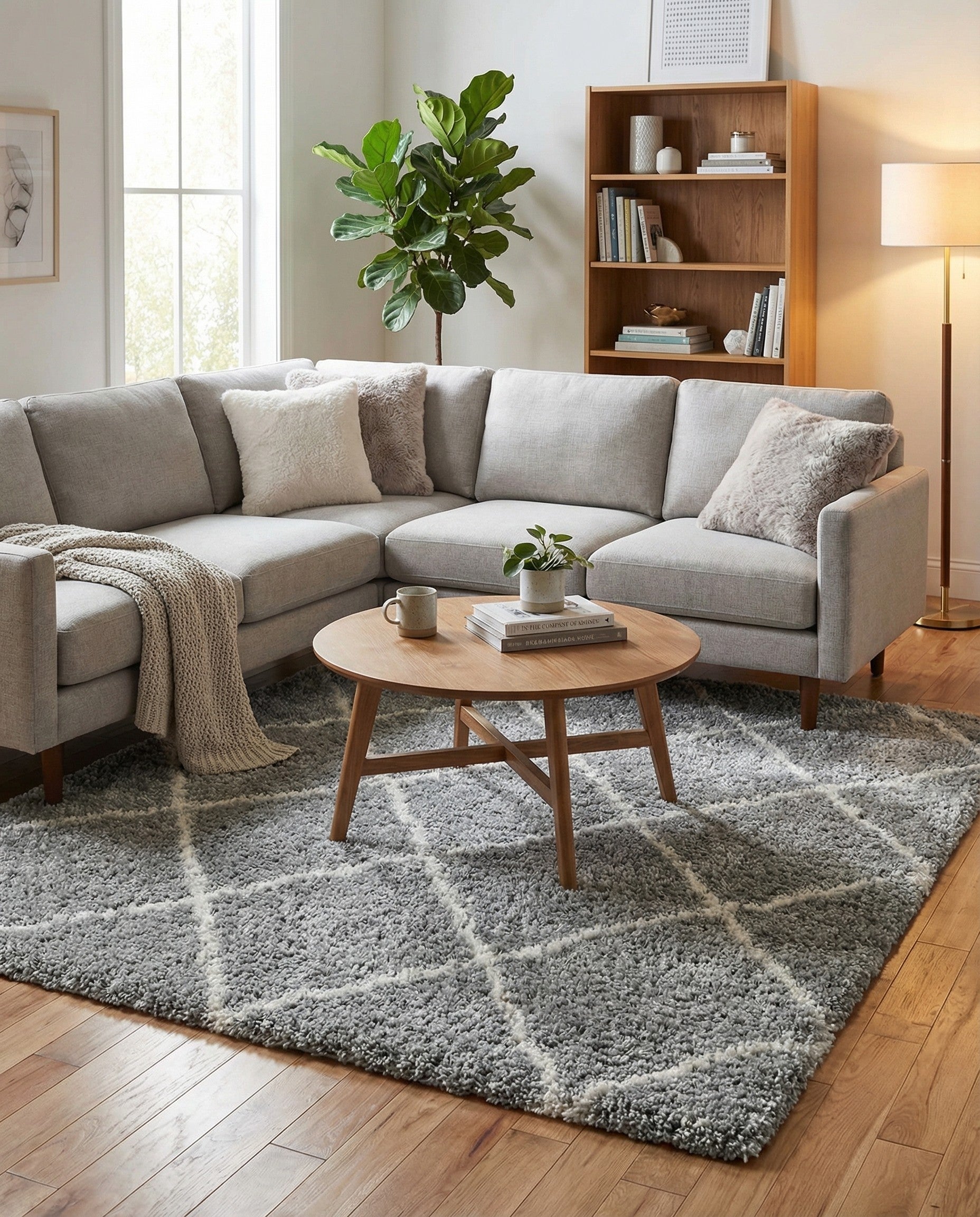  5' 3 x 5' 3 Soft Touch Shag Square Rug