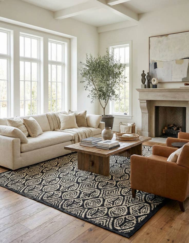 Detail image of 8' 2 x 10' 1  Hand Knotted Moroccan Wool Rug